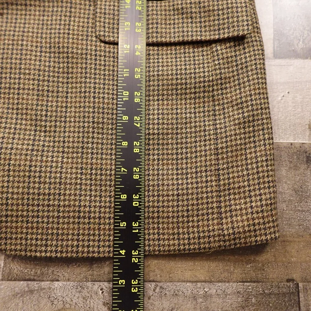 Brooks Brothers 346 Lambswool‎ Blazer Men’s 42R Brown Houndstooth Made in Poland